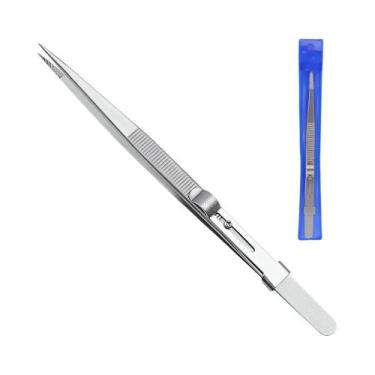 Imagem de Pinça De Joalheria Em Aço Inoxidável Multiuso Para Reparo E Fixação De