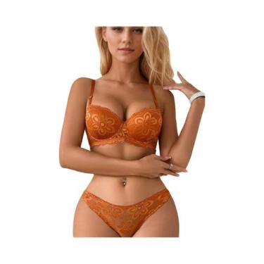 Imagem de Conjunto De Sutiã Sexy De Renda Para Mulheres, 2 Peças, Lingerie Com E