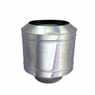 Imagem de Chapéu Galvanizado Tipo Canhão Sputinik Para Chaminé De 115 Mm De Diâmetro