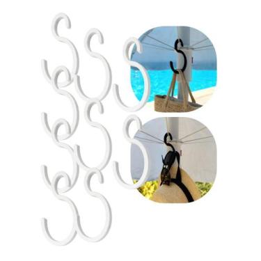 Imagem de Kit 8 Gancho Para Guarda-Sol Universal Com 4 Ganchos Porta Toalha Bols