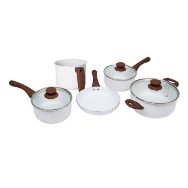 Imagem de Conjunto de Panelas Vista Home em Alumínio Revestimento Cerâmico 5 Peç