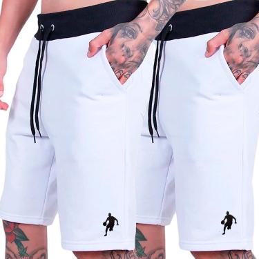 Imagem de Kit 2 Bermudas Shorts Moletom Masculino Dibre Esportivo Plus Size-Masculino