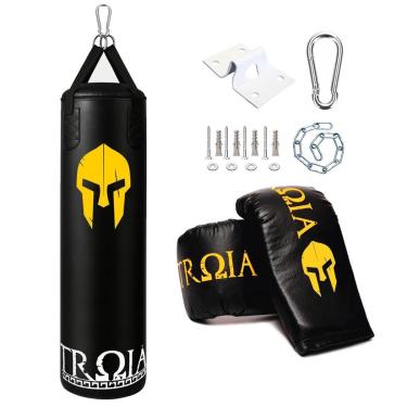 Imagem de Saco De Pancada 120 Cm + Luva + Suporte Troia-Masculino