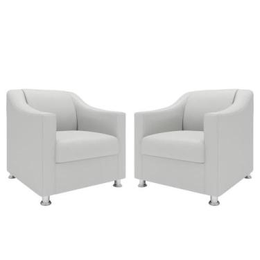 Imagem de Kit 2 Poltronas Killa Para Recepção Consultório Barbearia - Móveis Maf