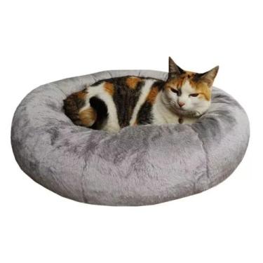 Imagem de Cama Pet Redonda 70cmx70cm Cães e Gatos Pelúcia Confortável - Emma Bab