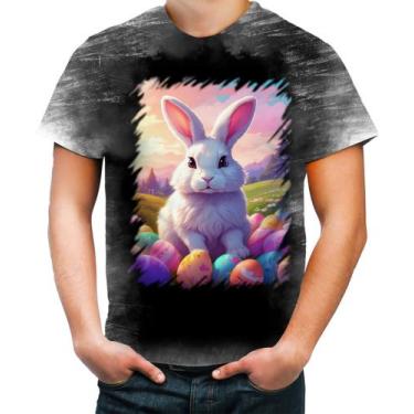 Imagem de Camiseta Desgaste Coelhinho da Páscoa com Ovos de Páscoa 5 - Kasubeck 