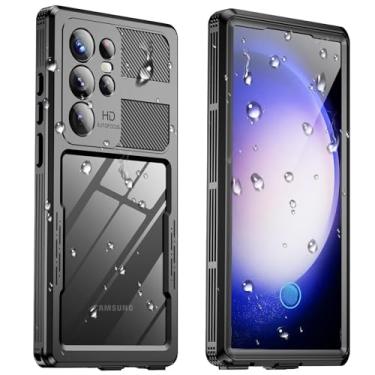 Imagem de Haireca Capa ultra à prova d'água para Samsung Galaxy S23, [IP68 à prova d'água] [protetor de tela embutido], capa de telefone magnética resistente de grau militar para S 23 Ultra de 6,8 polegadas