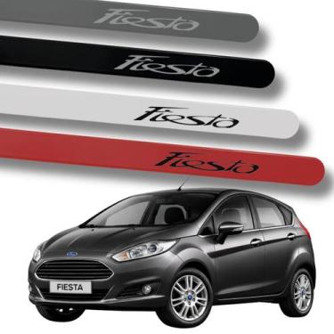 Imagem de Jogo Protetor Friso Porta Lateral Ford New Fiesta 2008 2013 Cores:BRAN