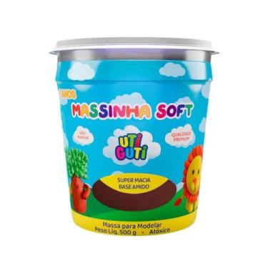 Imagem de Massa De Modelar Massinha Soft 500g UTI GUTI Cor:Marrom, Marrom