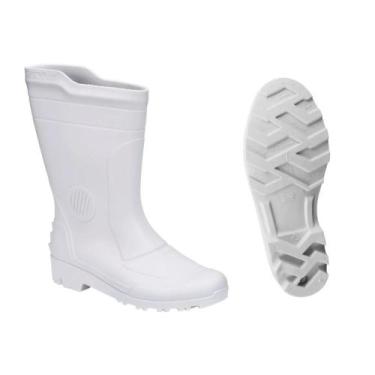 Imagem de Bota Galocha Branca Pvc Ideal Para Limpeza Açougue Industria - Grenden