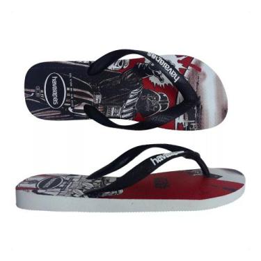 Imagem de Chinelo Havaianas Stars Wars - Branco/Preto, 39/40, Masculino, Branco,