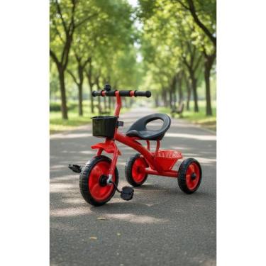 Imagem de 2x Triciclo Infantil Vermelho 2 Cestas - Aventura Segura! - Congratula