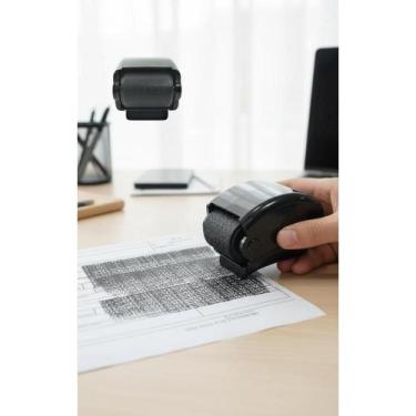 Imagem de 2x Carimbo Rolo Ocultador Dados Privador Tinta Preta Automát - Congrat