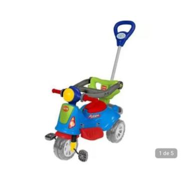 Imagem de Carrinho De Passeio Ou Pedal Infantil Triciclo Avespa cor verde - Mara