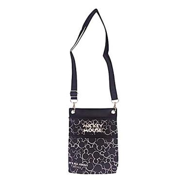 Imagem de Disney Bolsa tiracolo tiracolo Mickey Mouse dourada, Preto