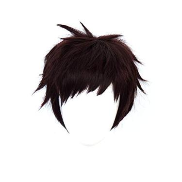 Imagem de Peruca Cosplay Anime, Peruca Festa Halloween, Rede Cabelo Grátis (Peruca Chisaki Kai)