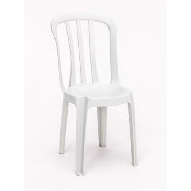 Imagem de Cadeira De Plástico Empilhavel Branca Resistente 182Kg - Rei Do Plásti