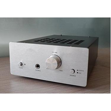 Imagem de GOWE Tubo de amplificador híbrido pré-amplificador transistor mistura de energia com saída de fone de ouvido cor do amplificador: prata