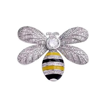 Imagem de Broche feminino requintado em forma de abelha broche terno corpete acessórios de moda presente para namorada acessório de fantasia