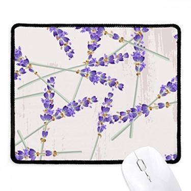 Imagem de Tapete de borracha para jogos com bordas costuradas para decoração de pintura de plantas de lavanda