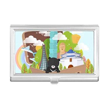 Imagem de Taiwan Travel 101 Building China porta-cartões de visita carteira de bolso