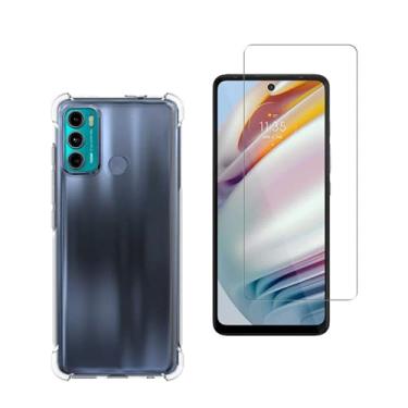 Imagem de Kit Capa Case Antiqueda Impacto Compatível Moto G60 6.8" + Película Vidro Temperado