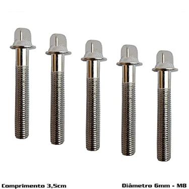 Imagem de Parafuso de afinação para Bateria - Caixa/Tom/Surdo 6mm X 3,5cm(5Unid.)