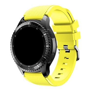 Imagem de Pulseira Silicone 22mm compatível com Galaxy Watch 3 45mm - Galaxy Watch 46mm - Gear S3 Frontier - Amazfit GTR 47mm - Amazfit GTR 2 - Marca LTIMPORTS (Amarelo)