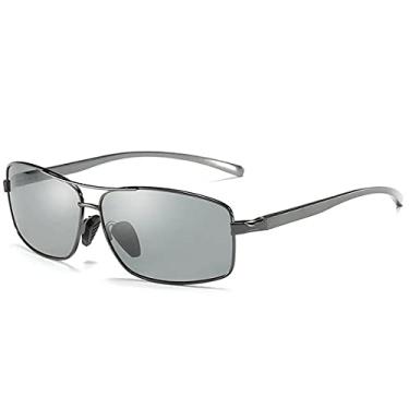 Imagem de Óculos de Sol Masculino Fotocromático Óculos Direção Casual Polarizado com Proteção Uv400 (C3)