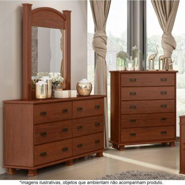 Imagem de Penteadeira 6 Gavetas Em Madeira Maciça Itália Avelã - Straub Web