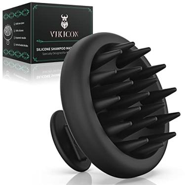 Imagem de VIKICON 100% Silicone Scalp Massager Shampoo Brush for Hair Growth, Beard Brush for Men, One-piece Beard Scrubber Exfoliator, Wet Dry Shower Head Scalp Massager for Exfoliating Dandruff, Gifts for Men