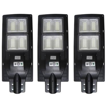 Imagem de Luminaria Solar Poste 200w Sensor 3 Unidades