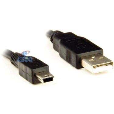 Imagem de Cabo USB para Mini USB - 5 pinos - para Câmera Digital/MP3/Celular - 1,8 metros