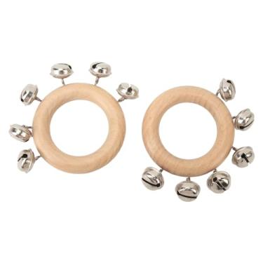 Imagem de 2 Pces Mão Chocalho Sino, Faixa de Mão de Pulso Jingle Bells Shaker Instrumento Musical para Festa de Dança