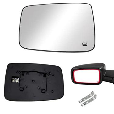 Imagem de LOIYLLEN Espelho lateral do motorista de substituição para Dodge Ram 1500 2500 2018 2009 2010 2011 2012 2013 2014 2015 2016 2017 2018 Vidro espelhado convexo, espelho retrovisor esquerdo com