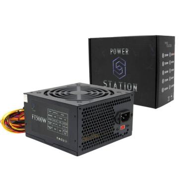 Imagem de Fonte 500w Power Station, Atx, Bivolt Manual, Preto - Ft500wps