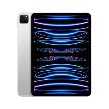Imagem de iPad Pro da Apple de 11 polegadas (4a geração): Com chip M2, tela Liquid Retina,1 TB Wi-Fi 6E, câmera frontal de 12 MP, câmeras traseiras de 12 MP e 10 MP, Face ID, Prateado