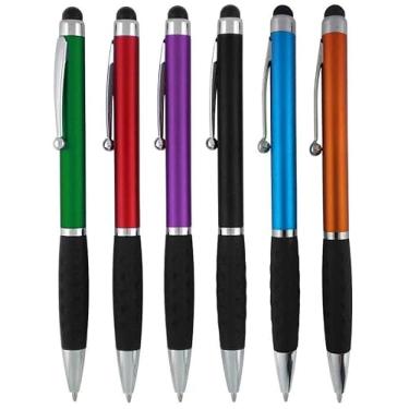 Imagem de Canetas Stylus – 2 em 1, tela sensível ao toque com ponta esferográfica para escrever caneta Stylus sensível para o seu iPad, iPhone, Samsung Galaxy e todos os dispositivos inteligentes – da SyPen, cores sortidas e pacotes combo, Twist Action Pen, 6 Pack