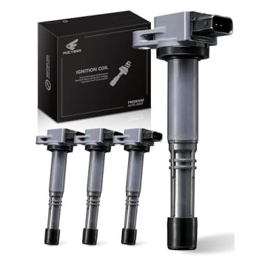 Imagem de POCYBER Pacote de 4 bobinas de ignição para Honda CR-V Accord Element 2.4L Substituir OEM 30520RRA007 UF311