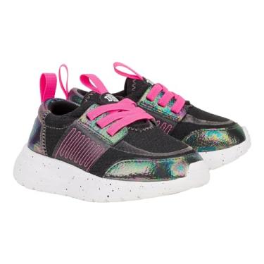 Imagem de Hey Dude Sirocco Play Brights para bebês meninas (infantil), Preto/rosa, 5 Toddler