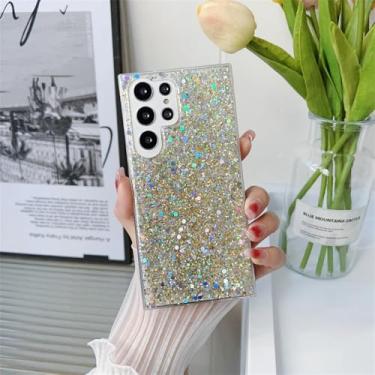 Imagem de Para Samsung Galaxy S23 Ultra S22 Plus S21 S20 FE S7 S8 Edge S9 S10 Note 20 Capa de silicone com glitter macio capa brilhante, dourada, para Sam Note 10 Pro