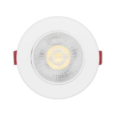 Imagem de Kit C/5 Spot Led 5w Direcionável Embutir Redondo Teto Sanca BF/BQ (Branco-quente (Amarelo))