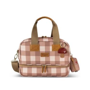 Imagem de Masterbag, Frasqueira Térmica Vicky Cogumelo Masterbag Cor Marrom Desenho Do Tecido Listrado