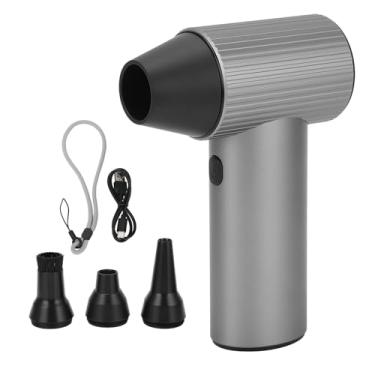 Imagem de Espanador de Ar Elétrico, 90000 RPM Acima de 45 M/S Ventilador de Jato Seco Ajustável de 3 Velocidades, Mini Soprador de Jato Seco, Soprador de Ar Portátil Recarregável,