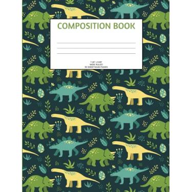 Imagem de Composition Book: Dinosaurs; wide ruled; 50 sheets/100 pages; 7.44" x 9.69"