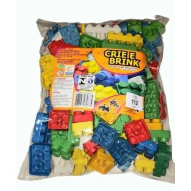 Imagem de Brinquedo Blocos De Montar Infantil Educativo 112  Peças - gravo brink