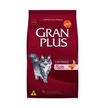 Imagem de GranPlus Gatos Adultos Castrados Sabor Salmão e Arroz - 10Kg - Gran Pl