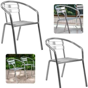 Imagem de Kit 2 Cadeiras Alumínio Fibra Varanda Externa Jardim - Artfine Garden,