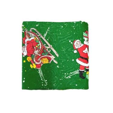 Imagem de Toalha de Mesa Jacquard Estampada Natal Natalina Papai Noel - MUMUDECO