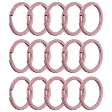 Imagem de 100 Unidades De Argola Italiana Rosa Bebe 28mm Para Lembrancinhas - Ru